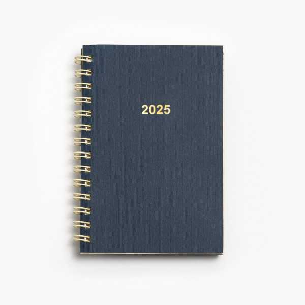 Spiralbunden inlaga till tvådelad fickkalender 2027 i äkta skinn - inlaga wire-O - fullspäckad med värdefull företagsinformation