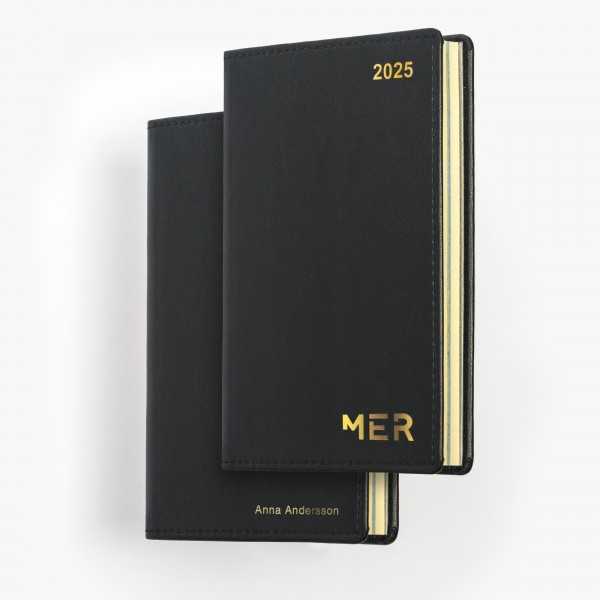 Exklusiv fickkalender 2026 - namnprägling logotyp kundanpassning